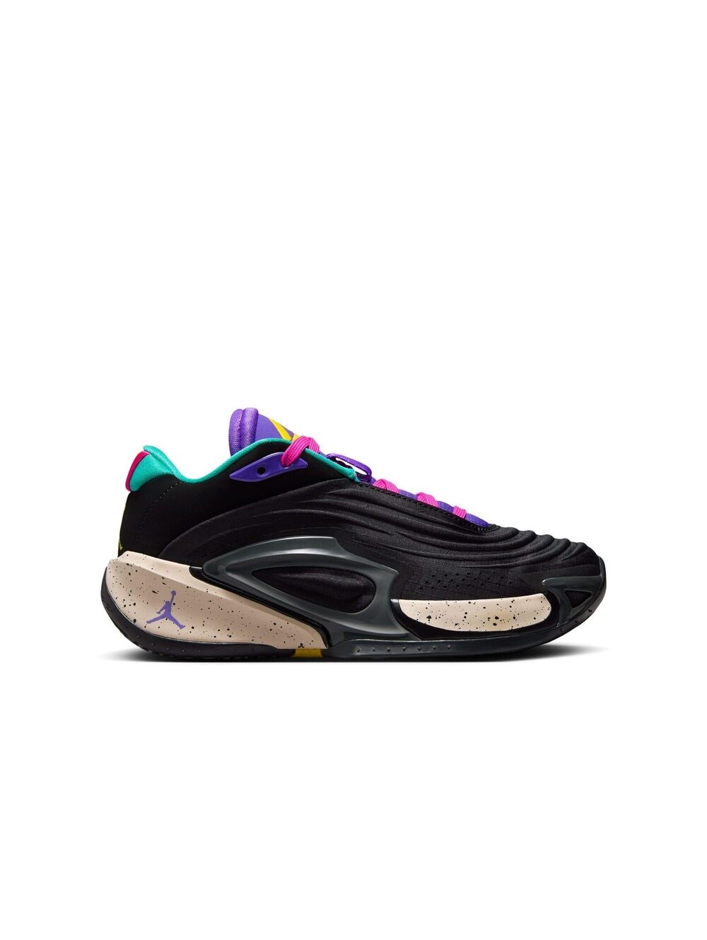 Nike Jordan Luka 3 GS Boys Shoes Size 7, Color: Black/Hyper Grape/Hyper Jade